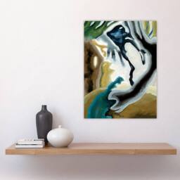 "Artery8 Barnyard Fantasy Abstract Landscape Dove Wall Art Poster Print - Size: W24"" x H32""" - thumbnail 4