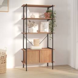 Berkfield Home Practical Bathroom Cabinet with Shelf with Storage with Door Brow in Brown - thumbnail 2