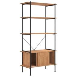 Berkfield Home Practical Bathroom Cabinet with Shelf with Storage with Door Brow in Brown - thumbnail 1