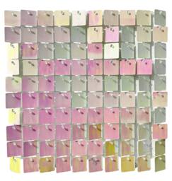 Neel Blue Shimmer Sequin Wall Panels Backdrop, 30cm x 30cm in Fuchsia - Size: 30 cm x 30 cm
