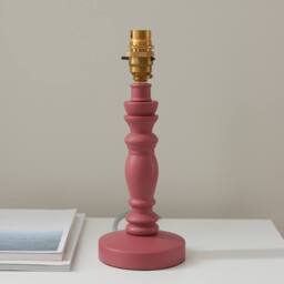 Netlighting Bibury Pink Table Lamp Orange Fabric Zigzag Shade 20cm B22 - thumbnail 5