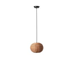 Netlighting Haka Black Rattan Globe Pendant Lamp 25cm 2700K - thumbnail 1