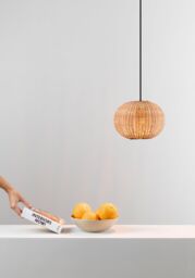 Netlighting Haka Black Rattan Globe Pendant Lamp 25cm 2700K - thumbnail 2