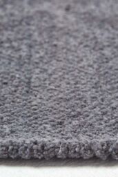 Homescapes 100% Cotton Plain Chenille Rug in Dark Grey - Size: 90 cm x 150 cm - thumbnail 4