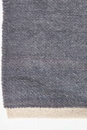 Homescapes 100% Cotton Plain Chenille Rug in Dark Grey - Size: 90 cm x 150 cm - thumbnail 3