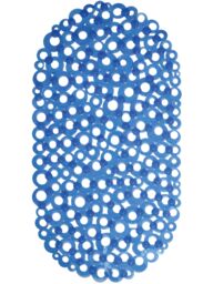 Showerdrape Otto Blue Anti Slip PVC Bath Mat 69cm x 36cm - Size: 69 cm x 36 cm - thumbnail 1