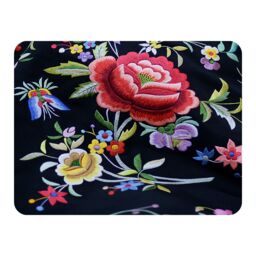 Benjamin Tate Design Vibrant Flowers Blanket in Natural - Size: 120 cm x 150 cm - thumbnail 1