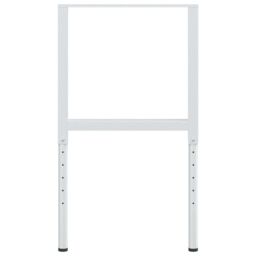 Berkfield Home Adjustable Work Bench Frames 2 pcs Metal 55x(69-95.5) cm Grey - thumbnail 6