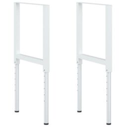 Berkfield Home Adjustable Work Bench Frames 2 pcs Metal 55x(69-95.5) cm Grey - thumbnail 2