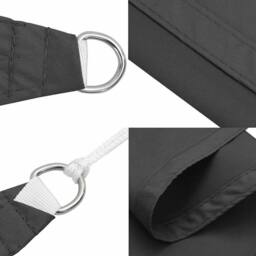 Berkfield Home Sunshade Sail Oxford Fabric Rectangular 2x4.5 m Anthracite in Dark Grey - thumbnail 6