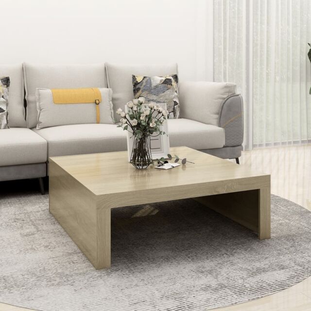 Berkfield Home Coffee Table Sonoma Oak 100x100x35 cm Engineered Wood in Brown - Size: 100 x 100 x 35 cm - image 1