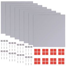 Berkfield Home Frameless Mirror Tiles Glass 8 pcs 20.5 cm in Silver - thumbnail 2