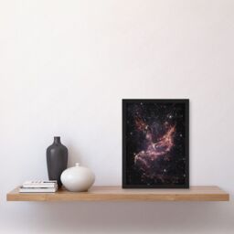 Artery8 NASA James Webb Telescope Cluster's Dusty Ribbons Star Formation Artwork Framed Wall Art Print A4 in Black - thumbnail 2
