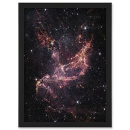 Artery8 NASA James Webb Telescope Cluster's Dusty Ribbons Star Formation Artwork Framed Wall Art Print A4 in Black - thumbnail 1