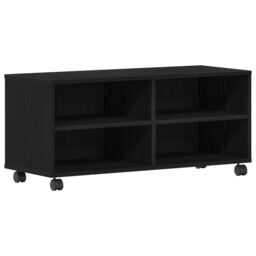 Berkfield Home TV Cabinet Black 90x35x35 cm Engineered Wood - Size: 90 x 35 x 35 cm - thumbnail 2