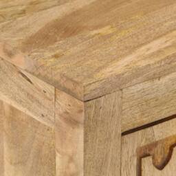 Berkfield Home Durable Bedside Cabinet 40x30x50 cm Solid Mango Wood in Brown - Size: 40 x 30 x 50 cm - thumbnail 5