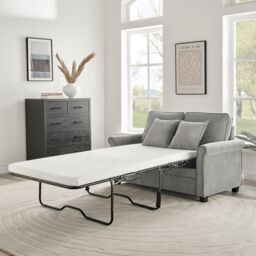 Bravich LTD Ramy Sofa Bed Corduroy 2 Seater Fold Out Mattress in Grey - thumbnail 2