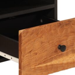 Berkfield Home TV Cabinet 70x33x46 cm Solid Wood Acacia in Brown - Size: 70 x 33 x 46 cm - thumbnail 9