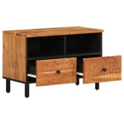 Berkfield Home TV Cabinet 70x33x46 cm Solid Wood Acacia in Brown - Size: 70 x 33 x 46 cm - thumbnail 4