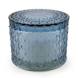 Candlelight Tianshui Luxury 2-Wick Glass Decorative Candle in Blue - thumbnail 4