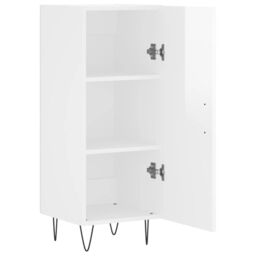 Berkfield Home Sideboard High Gloss White 34.5x34x90 cm Engineered Wood - thumbnail 5