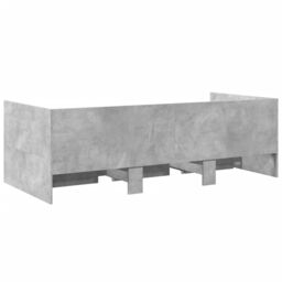 Berkfield Home Daybed with Drawers without Mattress Concrete Grey 75x190 cm Small Single - thumbnail 6