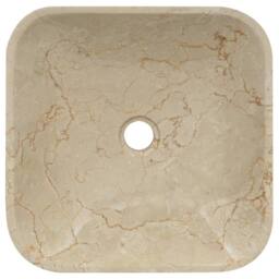 Berkfield Home Sink Cream 40x40x10 cm Marble - Size: 40 x 40 x 10 cm - thumbnail 4