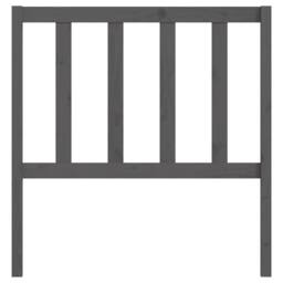 Berkfield Home Beautiful Bed Headboard Grey 81x4x100 cm Solid Wood Pine - Size: 81 x 4 x 100 cm - thumbnail 4