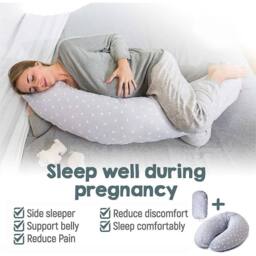 Havendro Pregnancy Pillow Maternity U Shape with Cover Case in Grey - thumbnail 3