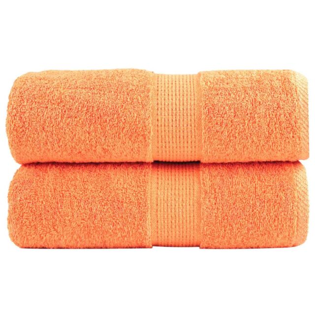 Berkfield Home Premium Soap Towels SOLUND 2 pcs Orange 30x30 cm 600 gsm - image 1