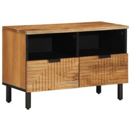 Berkfield Home TV Cabinet 70x33x46 cm Solid Wood Acacia in Brown - Size: 70 x 33 x 46 cm