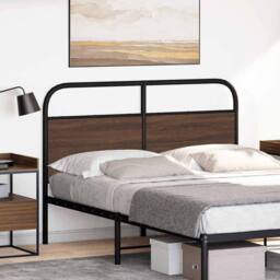 Berkfield Home Headboard Brown Oak 120 cm Steel & Engineered Wood