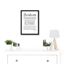 Artery8 Desiderata Ehrmann Go Placidly Amid Yourself Quote A4 Artwork Framed Wall Art Print in Black - thumbnail 2