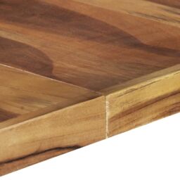 Berkfield Home Dining Table 140x140x75 cm Solid Wood with Sheesham Finish in Brown - Size: 140 x 140 x 75 cm - thumbnail 5
