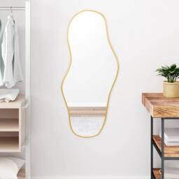 Berkfield Home Wall Mirror Gold 100x45 cm - thumbnail 2