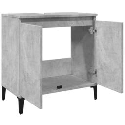 Berkfield Home Sink Cabinet Concrete Grey 58x33x60 cm Engineered Wood - Size: 58 x 33 x 60 cm - thumbnail 5