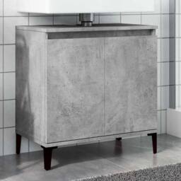 Berkfield Home Sink Cabinet Concrete Grey 58x33x60 cm Engineered Wood - Size: 58 x 33 x 60 cm