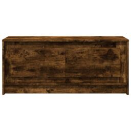 Berkfield Home Coffee Table with LED Lights Smoked Oak Engineered Wood in Brown - thumbnail 6