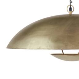 Wyld and Coco Brass Pendant Lamp - Iron Dome Ceiling Light in Bronze - thumbnail 4