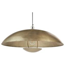 Wyld and Coco Brass Pendant Lamp - Iron Dome Ceiling Light in Bronze - thumbnail 2