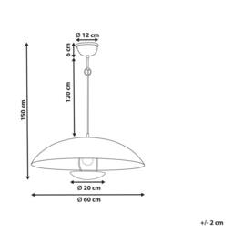 Wyld and Coco Brass Pendant Lamp - Iron Dome Ceiling Light in Bronze - thumbnail 3