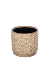 KDMD Brown Hortus Linea Pot 14 x 13cm - Size: 14 x 13 cm - thumbnail 1