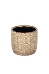 KDMD Brown Hortus Linea Pot 14 x 13cm - Size: 14 x 13 cm - thumbnail 2