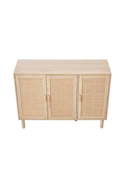 Living and Home Three-Door Wooden Sideboard in Light Oak - image 1