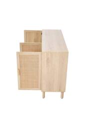 Living and Home Three-Door Wooden Sideboard in Light Oak - thumbnail 9