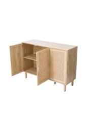 Living and Home Three-Door Wooden Sideboard in Light Oak - thumbnail 6