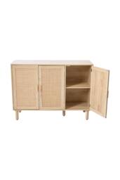 Living and Home Three-Door Wooden Sideboard in Light Oak - thumbnail 3