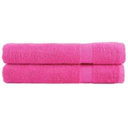 Berkfield Home Premium Towels SOLUND 2 pcs Pink 100x200 cm 600 gsm - thumbnail 2