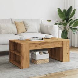 Berkfield Home Decorative Coffee Table Artisan Oak 102x55x42 cm Engineered Wood in Brown - Size: 102 x 55 x 42 cm - thumbnail 1