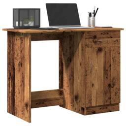 Berkfield Home Modern Desk Old Wood 100x50x76 cm Engineered Wood in Brown - Size: 100 x 50 x 76 cm - thumbnail 2